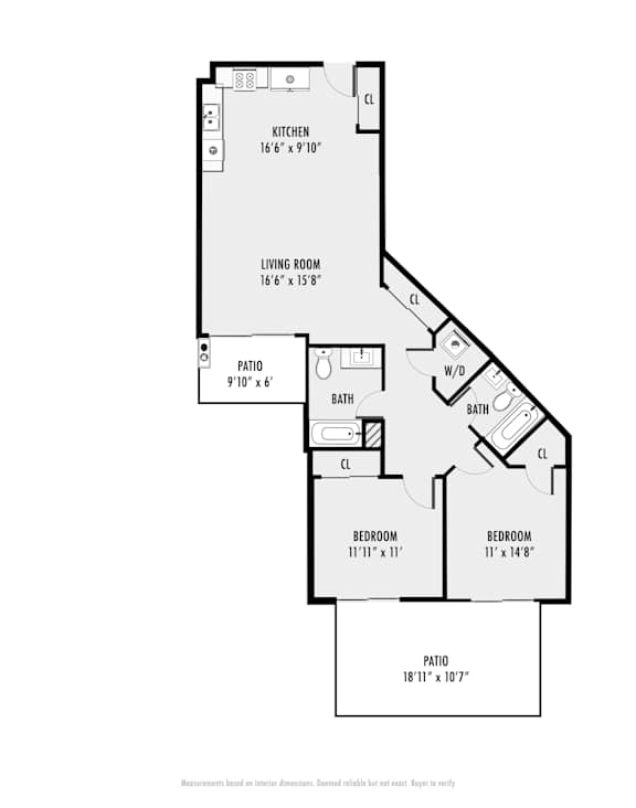 A black and white image of a floor plan for a home.