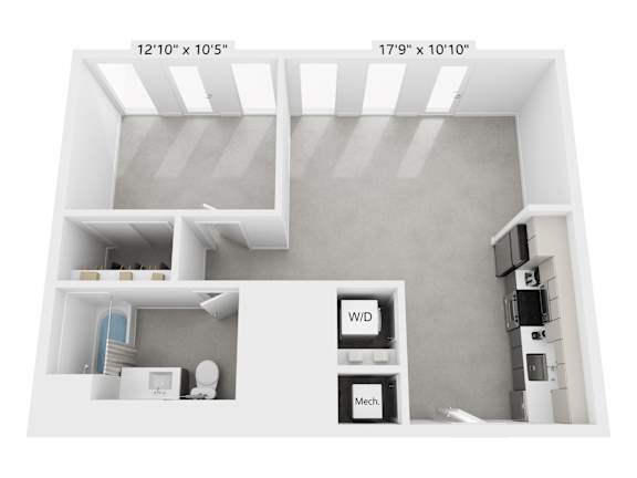 A diagram of a bathroom with a toilet, sink, and shower.