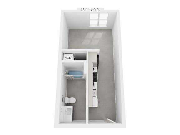 A small white bathroom with a toilet, sink, and mirror.