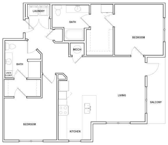 A black and white image of a house floor plan.