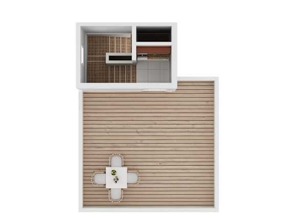 D2 Floor Plan at 5Fifty5, Des Moines, IA