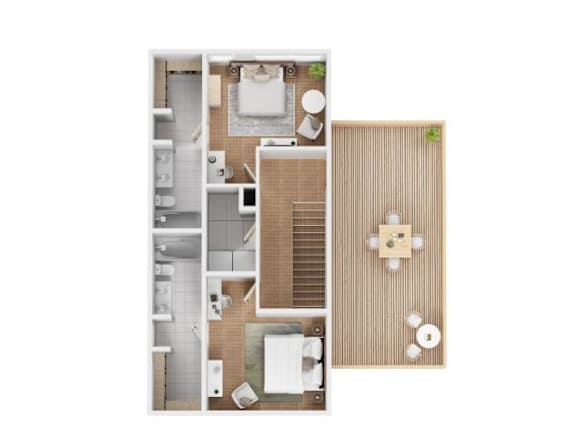 C1 Floor Plan at 5Fifty5, Des Moines