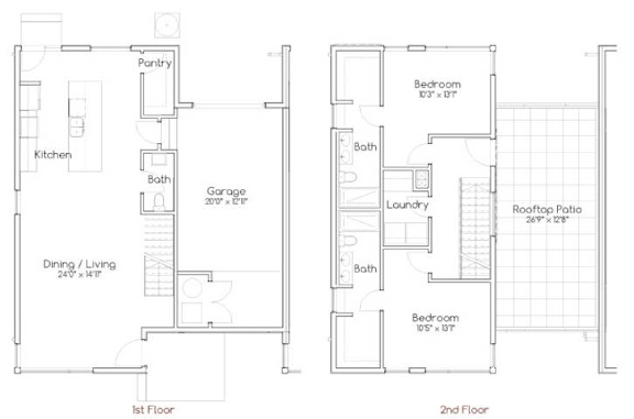 C1 Floor Plan at 5Fifty5, Iowa