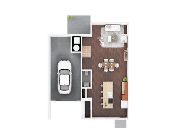 Floor Plan  D1 Floor Plan at 5Fifty5, Iowa, 50309