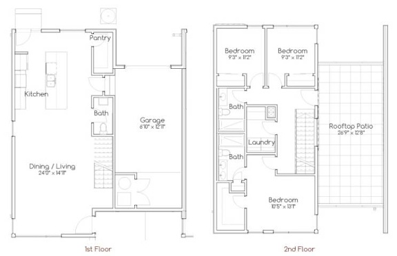 D1 Floor Plan at 5Fifty5, Iowa