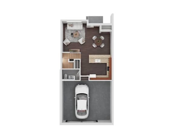 D2 Floor Plan at 5Fifty5, Des Moines, IA