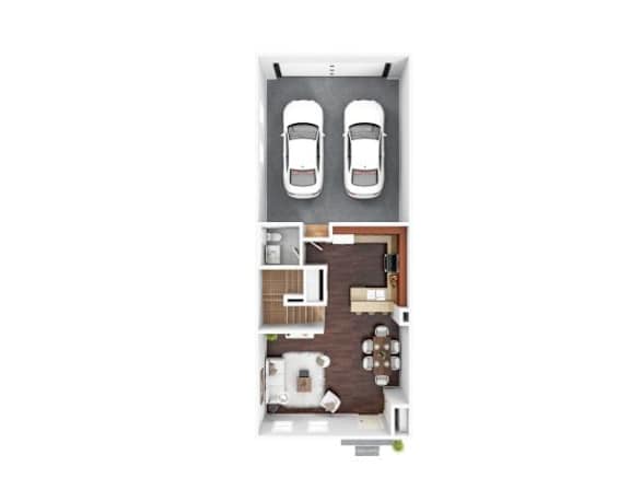 Floor Plan  C1 at 7th Street Brownstones, Indigo Living, IA