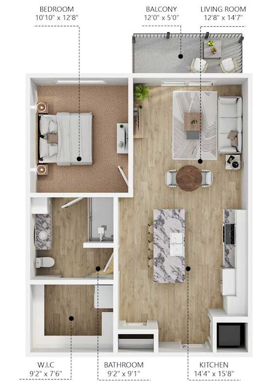 1 bed 1 bath B at Callaway at Holland Pointe Apartments, Apartments, Norwalk, IA