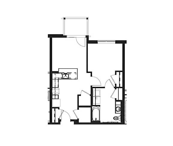 A black and white floor plan of a house with multiple rooms.