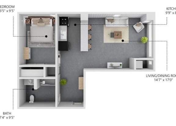 A4 - Skybox at Ballyard Lofts, Iowa , 50309
