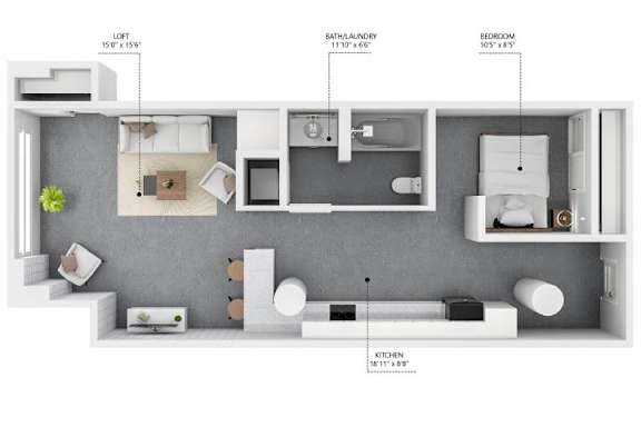 A2 - Homeplate Club at Ballyard Lofts, Indigo Living, IA, Iowa , 50309