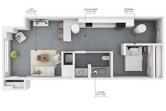 A5 - Clubhouse at Ballyard Lofts, Indigo Living, IA, 50309