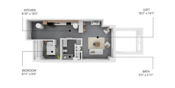 A8 - Grandslam at Ballyard Lofts, Indigo Living, Iowa