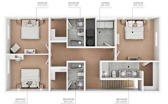 3 bed 2 bath B at Callaway at Holland Pointe Apartments, Iowa, 50211