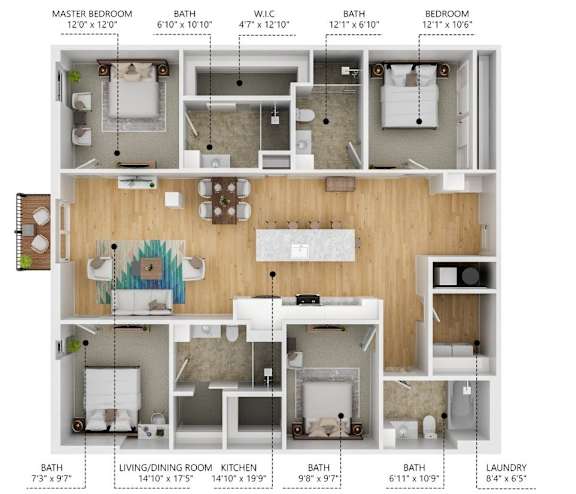 D1 Floor Plan at Level, Iowa