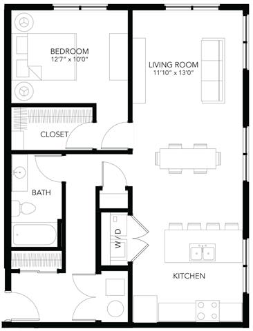 A4 1Bed 1Bath at Vue Apartments, Iowa, 50309