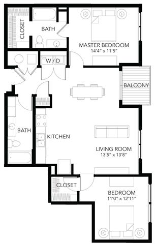 C17 2Bed 2Bath at Vue Apartments, Des Moines, IA 50309