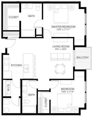 C18 2Bed 2Bath at Vue Apartments, Des Moines, IA