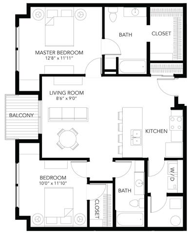 C19 2Bed 2Bath at Vue Apartments, IA, 50309