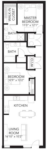 C1 2Bed 2Bath at Vue Apartments, Des Moines