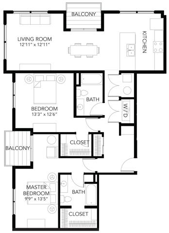 C27 2Bed 2Bath at Vue Apartments, Des Moines, Iowa