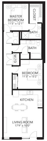 C7 2Bed 2Bath at Vue Apartments, Iowa