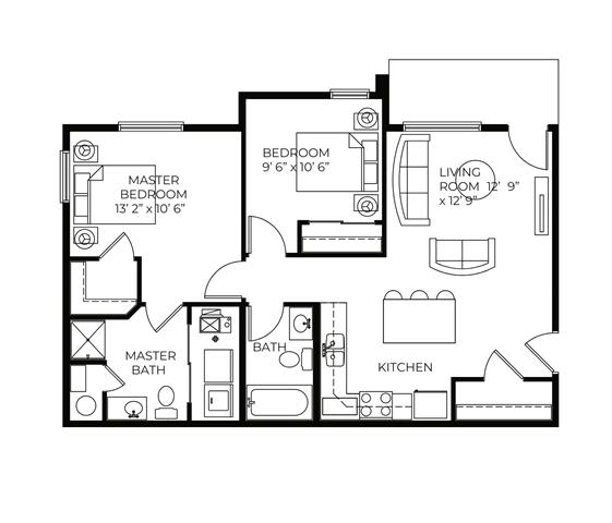 2Bed 2Bath-C at Meadowlark Place Apartments, Georgia