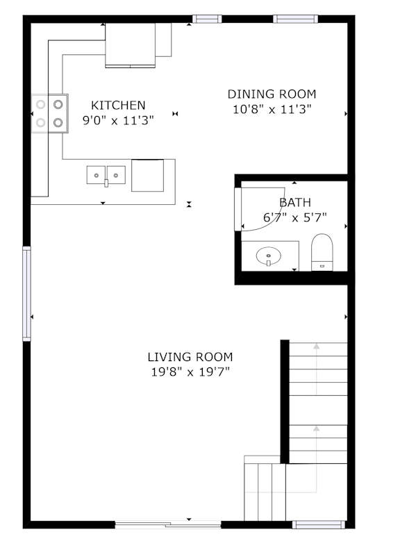 B14 Floor Plan at Linc, Des Moines, 50309