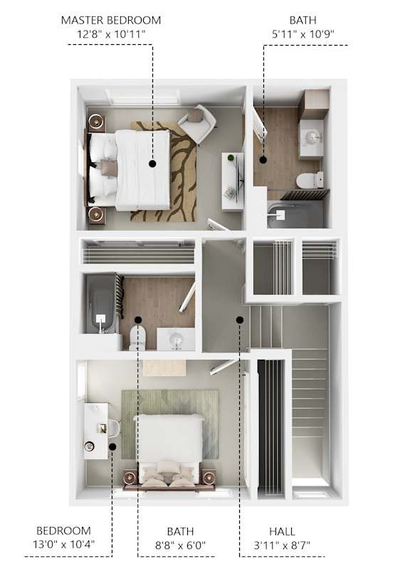 B14 Floor Plan at Linc, Iowa, 50309