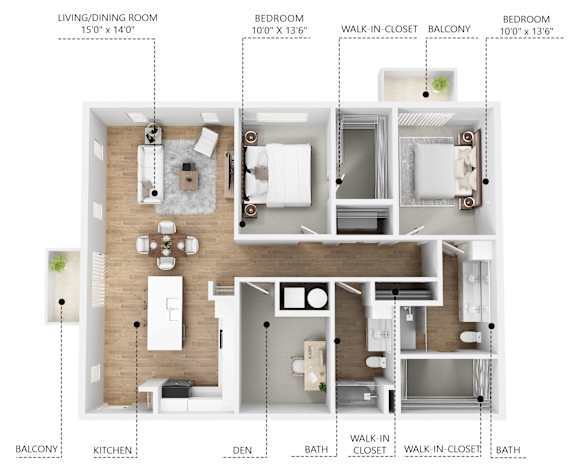 B16 Floor Plan at Linc, Iowa, 50309