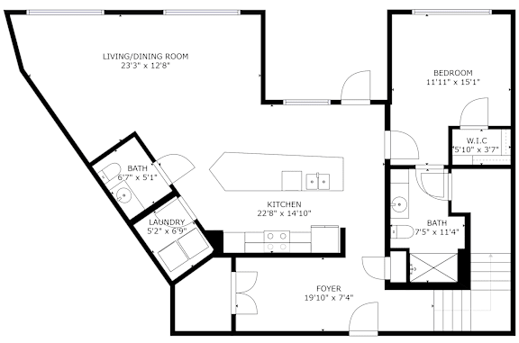 B19 Floor Plan at Linc, Des Moines Iowa