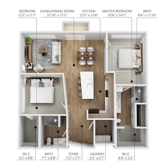 B5 Floor Plan at Linc, Iowa, 50309