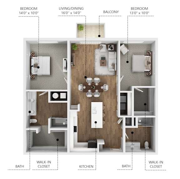 B8 Floor Plan at Linc, Iowa, 50309