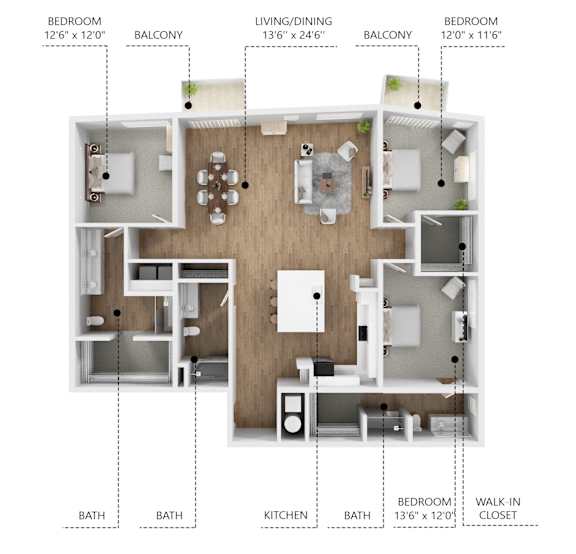 C10 Floor Plan at Linc, Iowa, 50309
