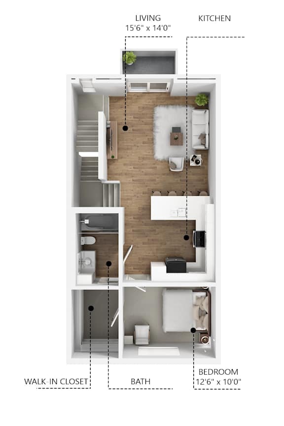 C11 Floor Plan at Linc, Des Moines, IA
