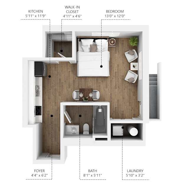S2 Floor Plan at Linc, Des Moines, IA