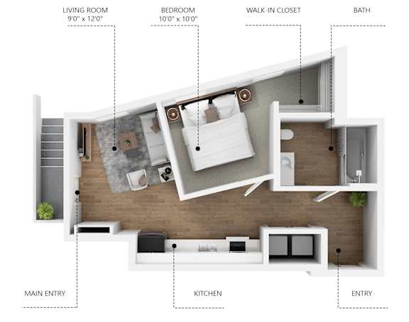 S5 Floor Plan at Linc, Des Moines, IA
