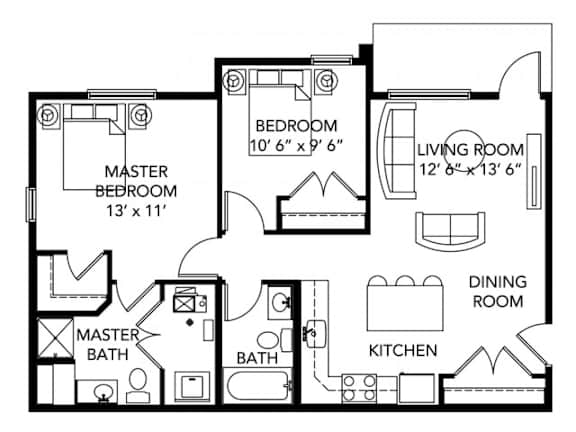 3Bed 2Bath-F at Meadowlark Place Apartments, IA, 50111