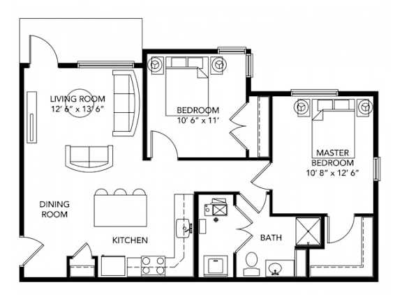 2Bed 2Bath-F at Meadowlark Place Apartments, Grimes, IA,  50111