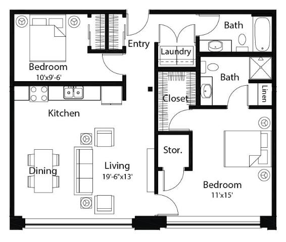 C14 2Bed 2Bath-B C14 2Bed 2Bath-B at Spaulding Lofts Apartments, Grinnell