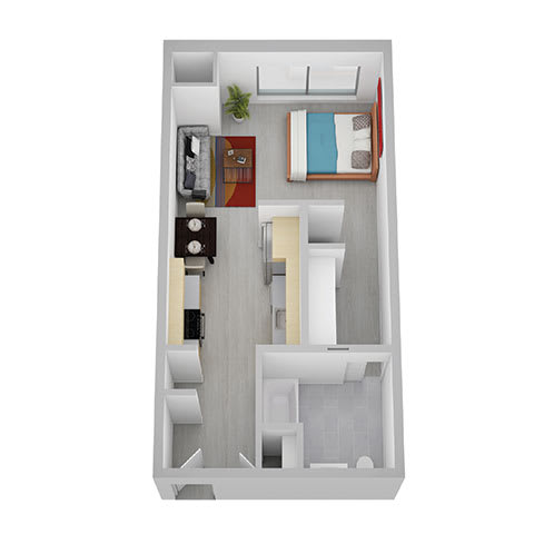 Floor Plan  D Floor Plan at Canary Lofts, Des Moines, IA, 50311