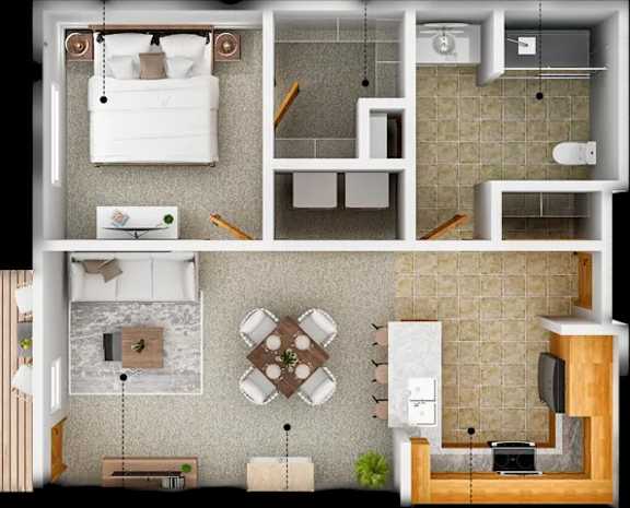 A1-40 Floor Plan at Cornerstone Commons, Johnston, IA