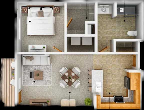 A1-50 Floor Plan at Cornerstone Commons, Johnston, 50131
