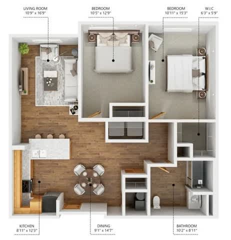 C4 Floor Plan at Cornerstone Commons, Iowa