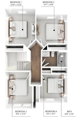 D2 Floor Plan at Hawthorne Pointe, Bondurant, IA 50035