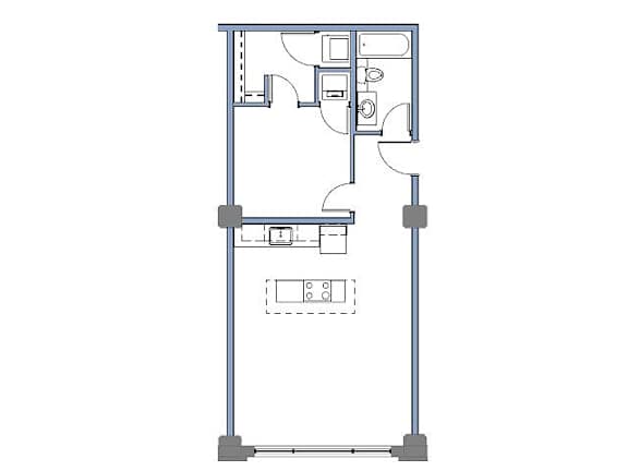 A2 Floor plan A2 Floor plan at Clemens Building, Des Moines
