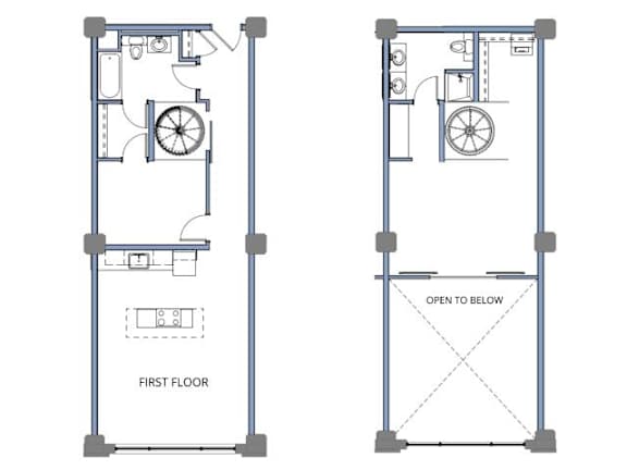 B2 - Lofts floor plan at Clemens Building, Iowa , 50309