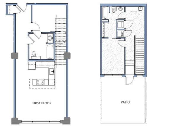 B9 - Loft  floor plan at Clemens Building, Des Moines, Iowa