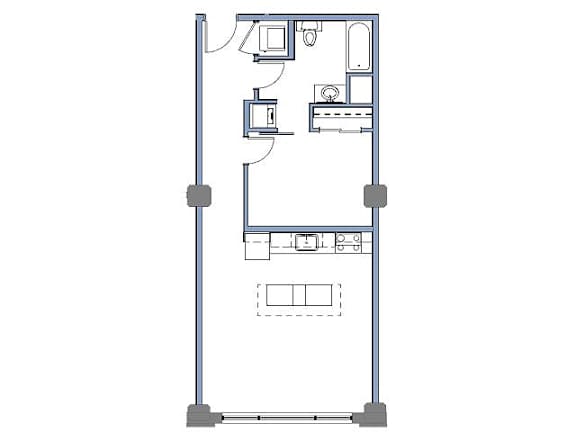 A1 Floor plan A1 Floor plan at Clemens Building, Des Moines, IA, Iowa