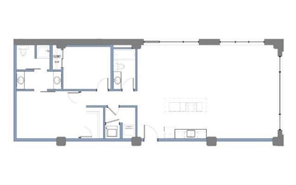 B5 floor plan at Clemens Building, Des Moines, IA, Iowa